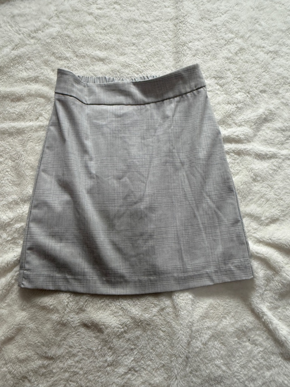 Rachel Zoe Light Gray Plaid Mini Skirt